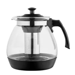 Ceainic din sticlă Altom cu infuzor 2,3 l,negru