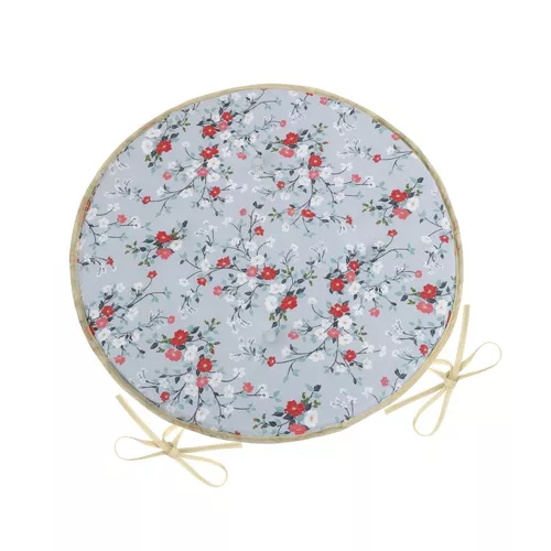 Pernă scaun Bellatex DITA rotund neted Flower gri, 40 cm