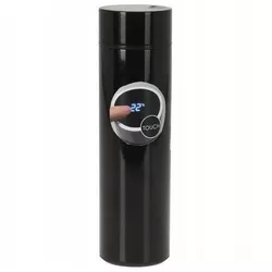 Termos din oțel inoxidabil cu termometru EH Temp 450 ml, negru