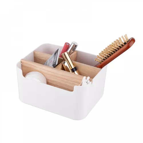 Organizator din plastic Altom Bamboo, 18 x 14,5 x 9,5 cm