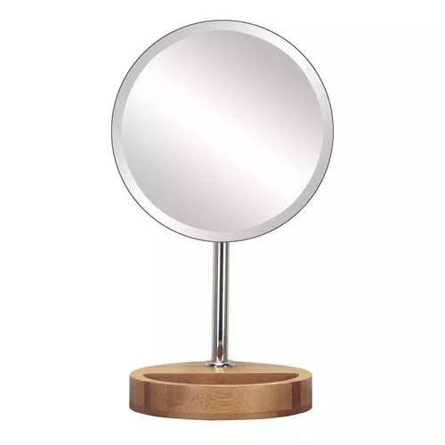 Oglindă cosmetică Kleine Wolke Timber diam. 17 cm