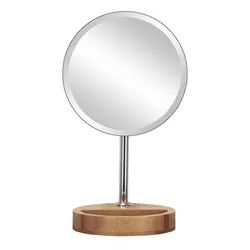 Oglindă cosmetică Kleine Wolke Timber diam. 17 cm