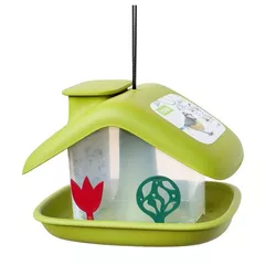 Plastia Alimentator pentru păsări Casuță, verde