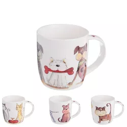 Set căni de porțelan Orion Căței și Pisici 0,4 l, 4 buc.