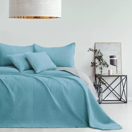 Cuvertură de pat AmeliaHome Softa azur, gri, 220 x 240 cm, albastru deschis