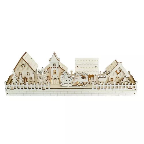 Decor iluminat de Crăciun Snow Village , 40 x 13 x8 cm, LED