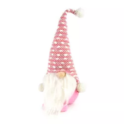 Decorațiune textilă de Crăciun Spiriduș Pinky, 35 cm,