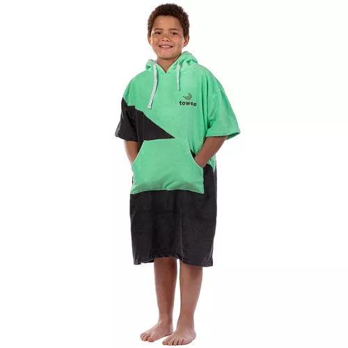 Poncho Teenager surf Double, verde, 60 x 90 cm