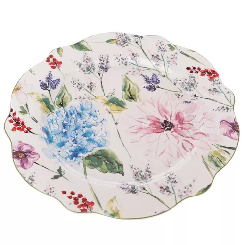 Farfurie întinsă de porțelan Flower Garden, 27 cm