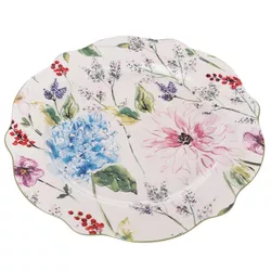 Farfurie întinsă de porțelan Flower Garden, 27 cm