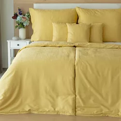 Llenjerie de pat Matějovský Bamboo damask SofieCamel Gold