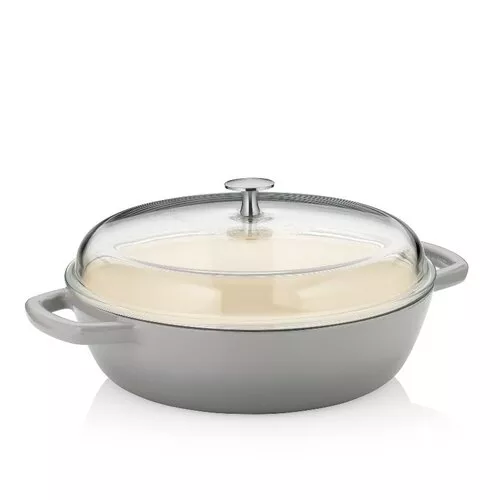 Tigaie adâncă Kela CALIDO, din fontă, gri deschis,28 cm, 3,8 l