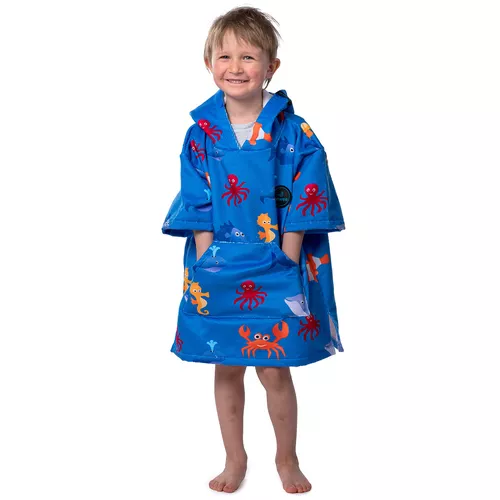 Poncho copii surf Fishee blue, 50 x 60 cm
