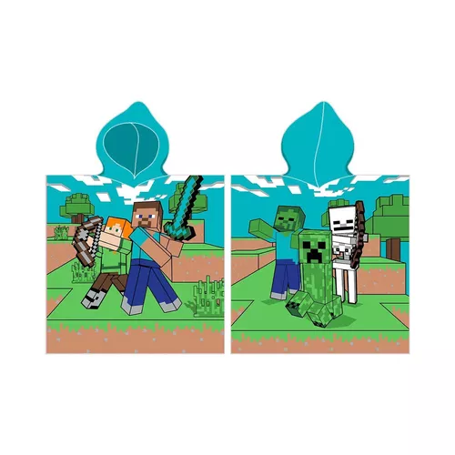 Poncho pentru copii Minecraft Time to Mine , 50 x115 cm