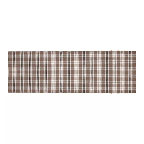 Traversă de masă Happy check bej/negru , 35 x 120 cm