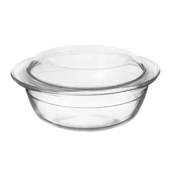 Vas de copt din sticlă Orion cu capac rotund cudiametrul de 23 cm