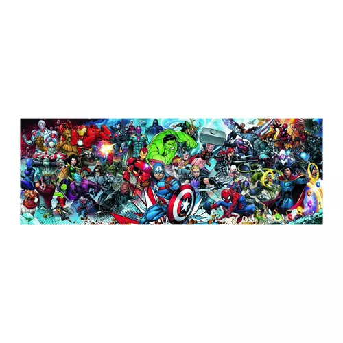 Puzzle panoramic Trefl Lumea Marvel, 1000 piese