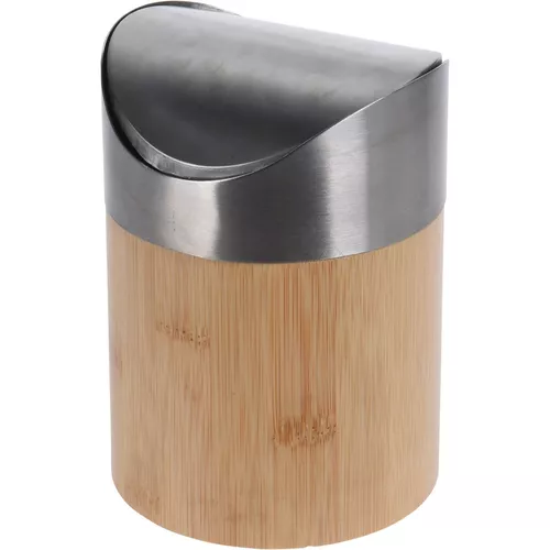 Coș de gunoi cosmetic Lina, din bambus, 1 l