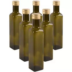 Set borcane din sticlă Orion Ulei, cu capac, 0,5 l, 6 buc.
