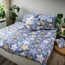 Lenjerie de pat din bumbac Dita Stars, 140 x 200 cm, 70 x 90 cm + 40 x 40 cm