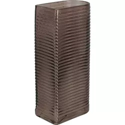 Vază de sticlă Palmera gri, 11 x 22,5 x 6,5 cm