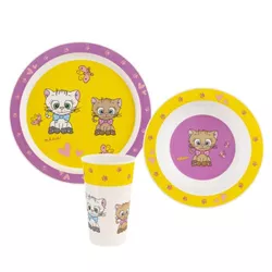 Set de masă pentru copii Orion 3 piese set PISICI