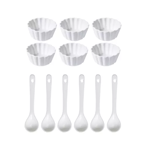 Set de boluri din porțelan Round, 12  bucăți