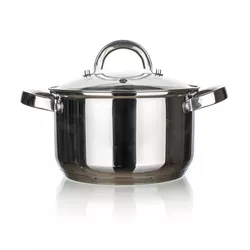 Oală din oțel inoxidabil cu capac Good and Cook ,20 cm, 3,6 l
