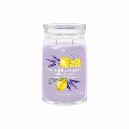 Lumânare parfumată Yankee Candle Signature în borcan Lemon Lavender, 567 g