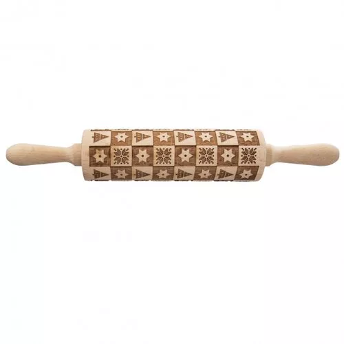 Sucitor din lemn cu decor de Crăciun Orion, 38 cm