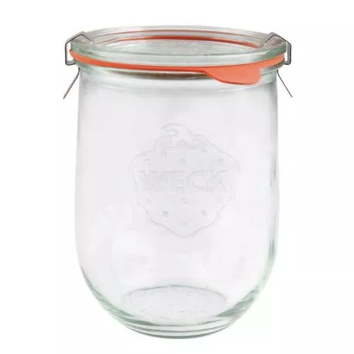Set de 6 borcane de conservare Weck Tulpe 1062 ml cu accesorii, diametru 100 mm