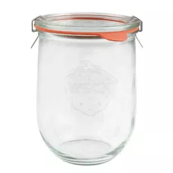Set de 6 borcane de conservare Weck Tulpe  1062 ml cu accesorii, diametru 100 mm