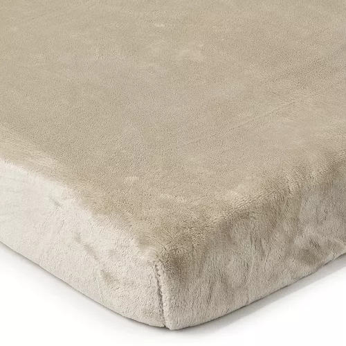 Cearşaf microflanelă 4Home, maro, 90 x 200 cm