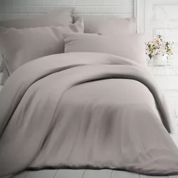Lenjerie de pat din bumbac Kvalitex gri deschis, 220 x 200 cm, 2 buc. 70 x 90 cm