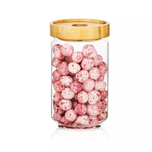 Recipient de sticlă 4Home pentru alimente cu  capac Bamboo Style, 800 ml