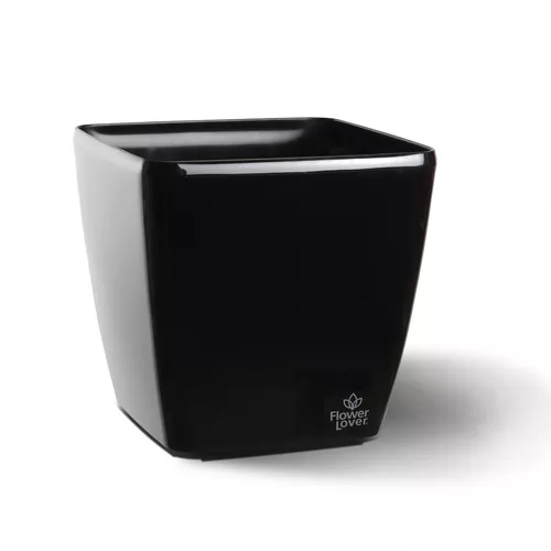 Recipient de ghiveci Flower Lover QuadratoEasy, negru, 34 cm