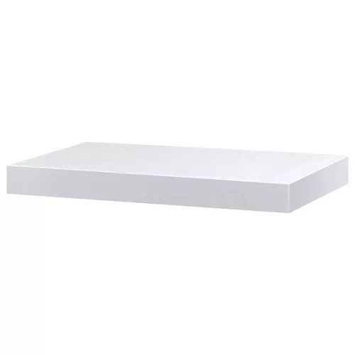 Etajeră de perete P-023 WT alb lucios, 40 x 24 x 4 cm
