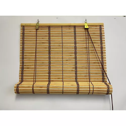 Roletă Bambus Tara naturală/cireș, 90 x 220 cm