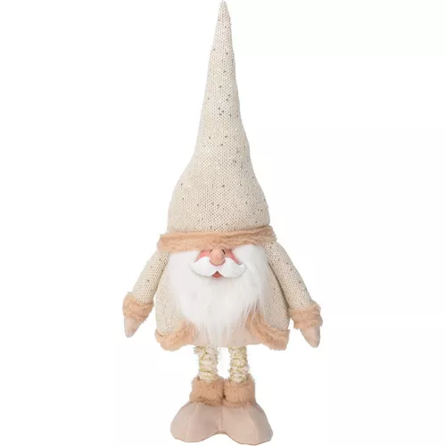 Decorațiune de Crăciun Moș Crăciun, telescop.picioare, 112 cm , auriu / crem
