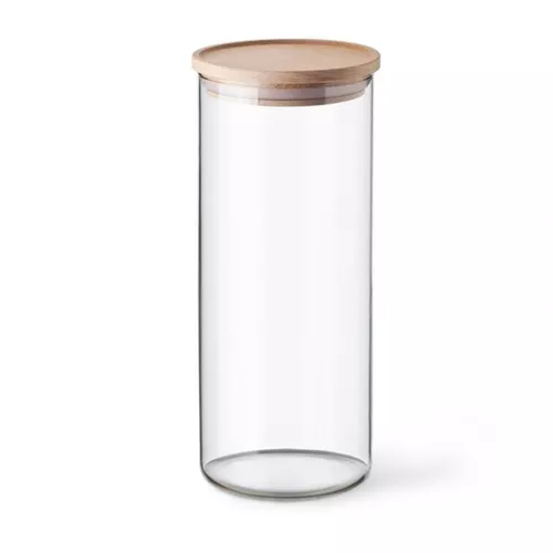 Simax 5142 borcan din sticlă cu capac din lemn ,1,4 l