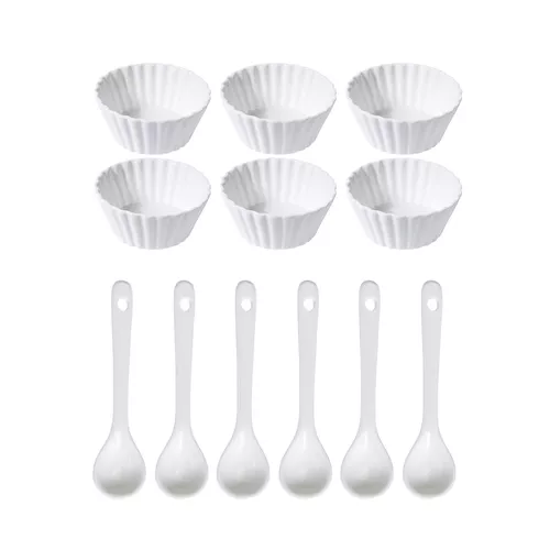 Set de boluri din porțelan Wave, 12  bucăți