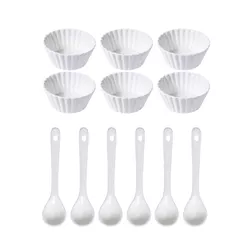 Set de boluri din porțelan Wave, 12  bucăți