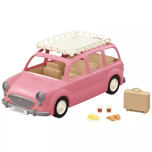 Mașină de familie Sylvanian family 5535 Van, roz