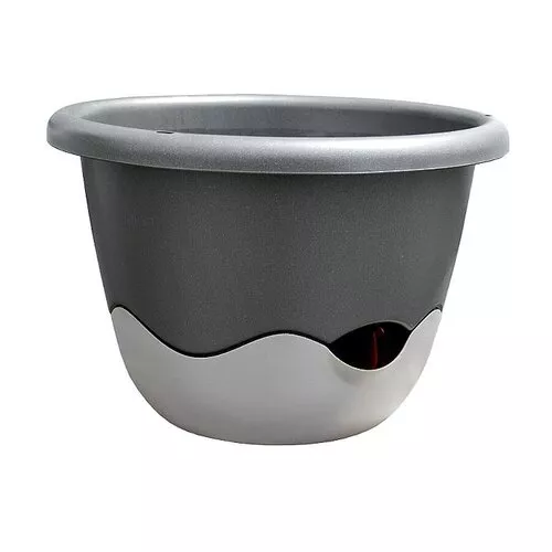 Ghiveci auto-udare Mareta 25 gri, diam 25 cm, diam. 25 cm, diam. 25 cm