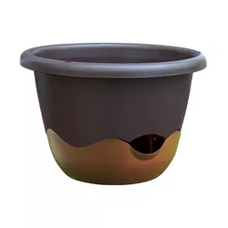 Jardinieră cu auto-irigare Mareta, maro, diam. 30 cm