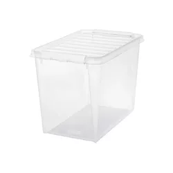 Cutie de depozitare SmartStore Classic cu cleme albe, 61 l