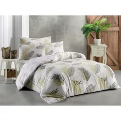 Lenjerie de pat din bumbac Kvalitex Delux Sanel, gri, 140 x 220 cm, 70 x 90 cm