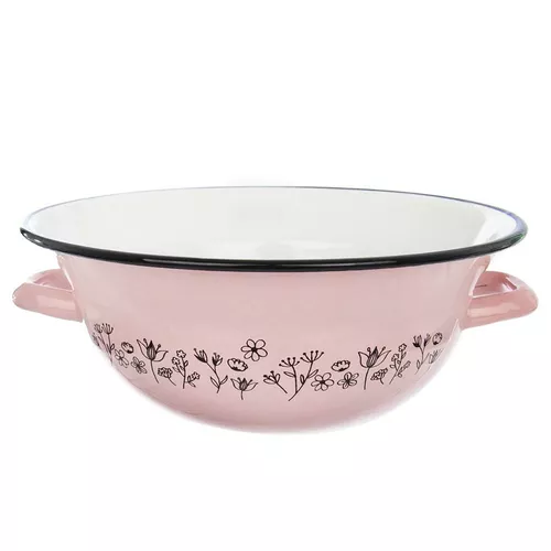 Castron smălțuit Orion POIANĂ, 26 cm, roz