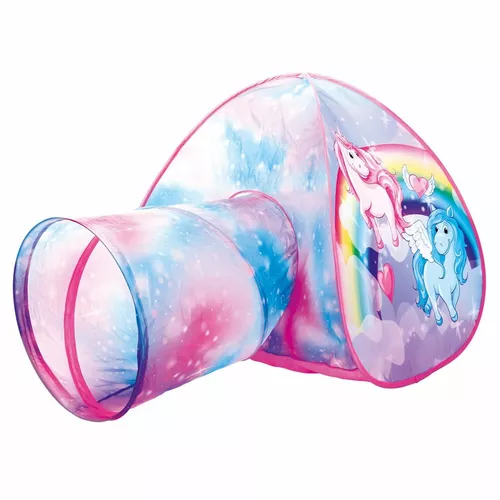 Cort de joacă cu tunel Bino Unicorn, 165 x 95 x 85 cm,