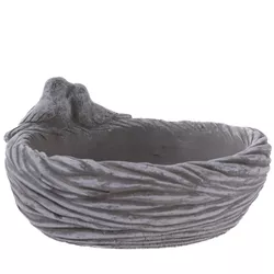 Hrănitor pentru păsări din beton Cuib depăsări, 18,5 x 9 x 18 cm